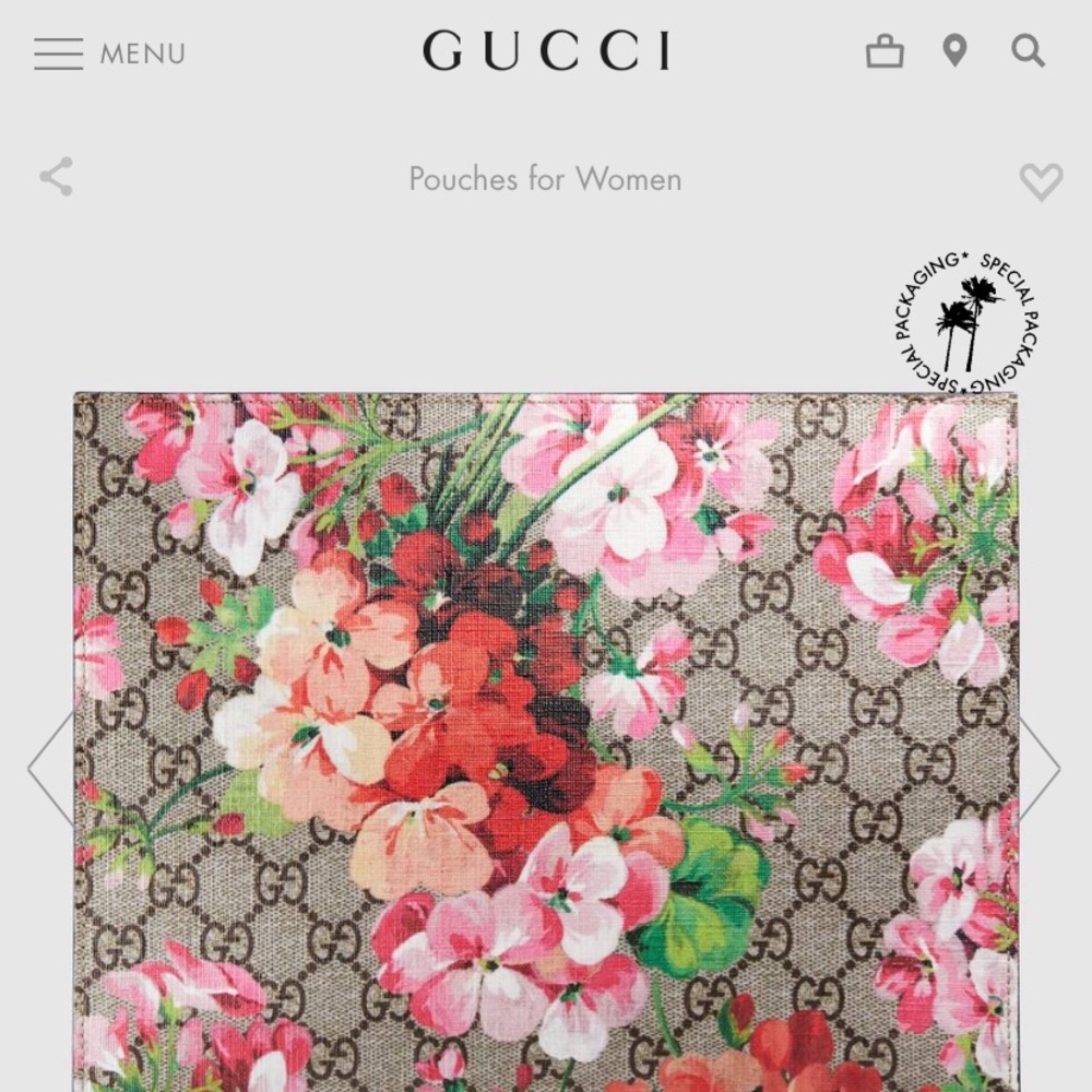 GG Blooms Large Cosmetic Case